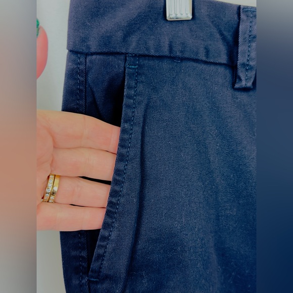 LANDS-END - Women’s Navy Mid Rise Trouser Leg Chino Lighthouse Pants Size 10 NWT - Picture 5 of 11